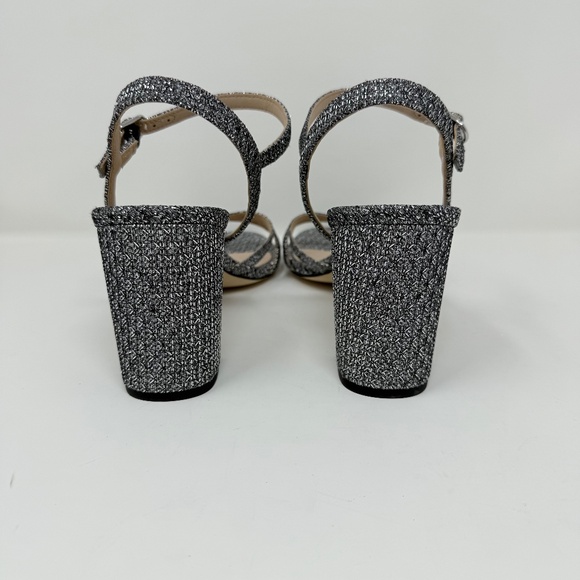 New Stuart Weitzman Starla 75 Block Heel Sandal In Gunmetal Sz 10 - Picture 4 of 12